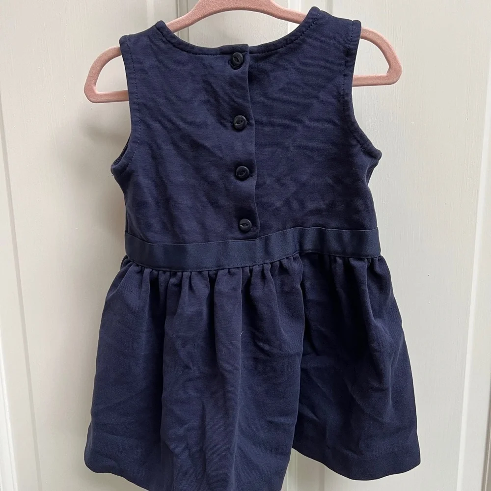NWOT Ralph Lauren 12M Navy Blue Girls Tank Top Formal Dress